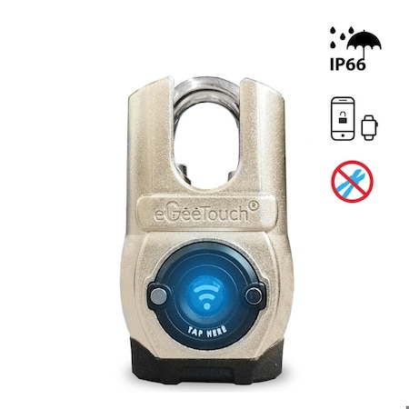 Egeetouch 5th Gen Smart Padlock, Anti-cut Outdoor with Bluetooth and NFC, Short shackle 5-02503-94